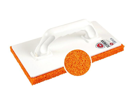 SCHWAN 277328 Reibebrett mit Schwammgummi 20 mm mittelporig 280 x 140 mm Fliesen